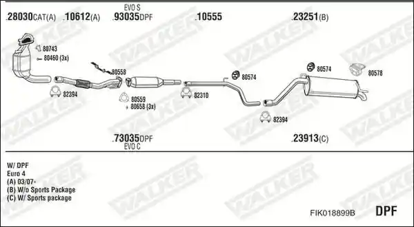 WALKER FIK018899B WALKER FIK018899B