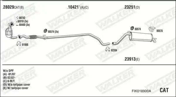 WALKER FIK018900A