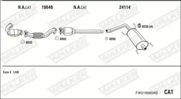 WALKER FIK019980AB