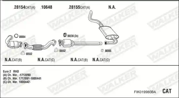 WALKER FIK019980BA