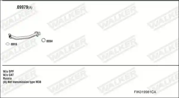 WALKER FIK019981CA