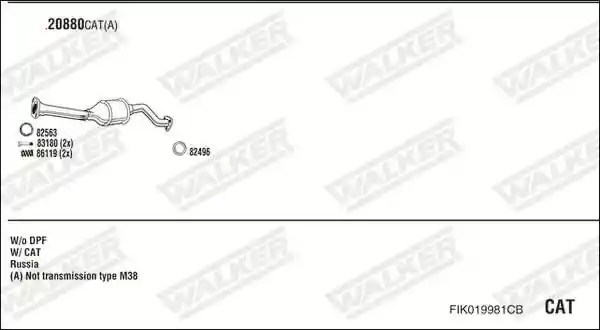 WALKER FIK019981CB