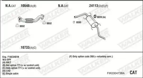 WALKER FIK030473BA