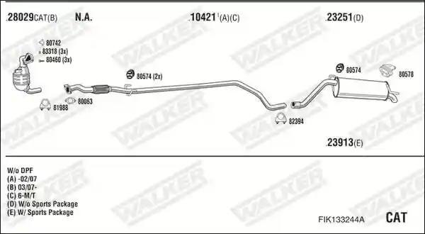 WALKER FIK133244A