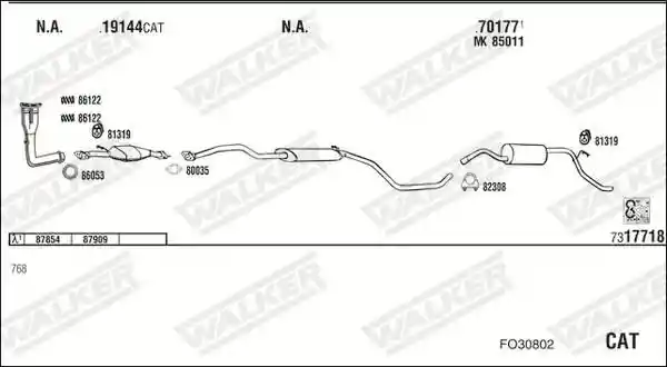 WALKER FO30802