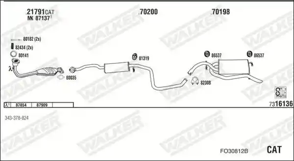 WALKER FO30812B