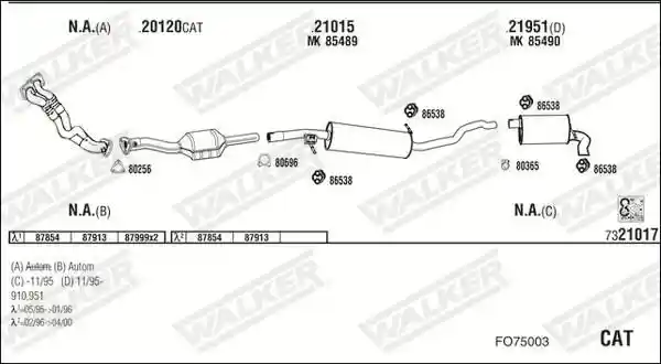 WALKER FO75003