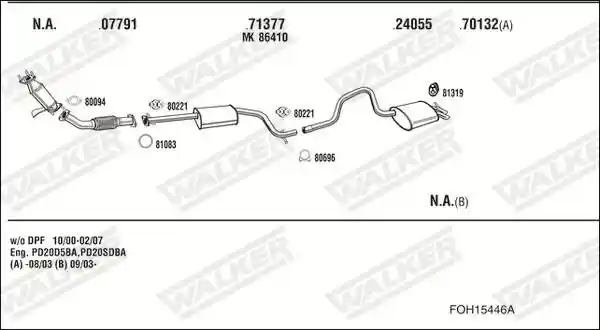 WALKER FOH15446A