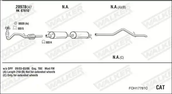 WALKER FOH17781C