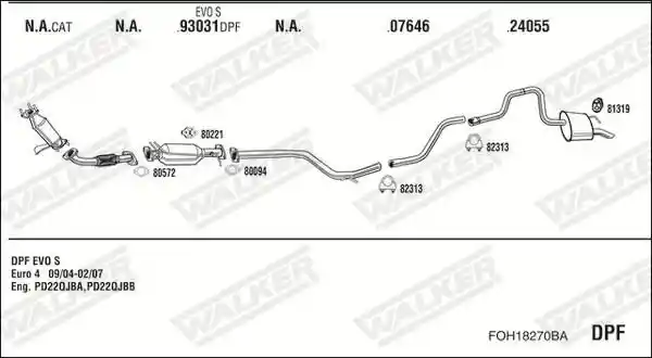 WALKER FOH18270BA