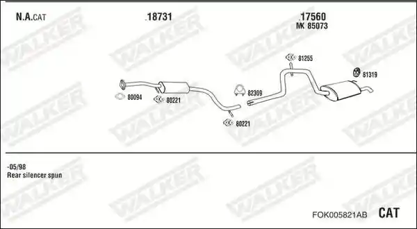 WALKER FOK005821AB