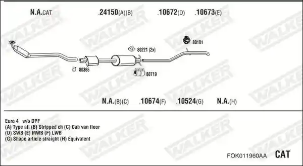WALKER FOK011960AA