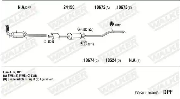 WALKER FOK011960AB