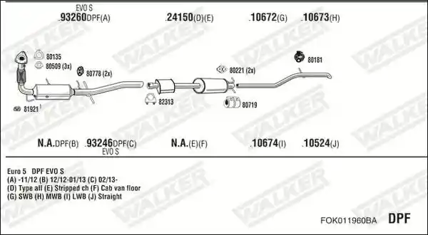 WALKER FOK011960BA