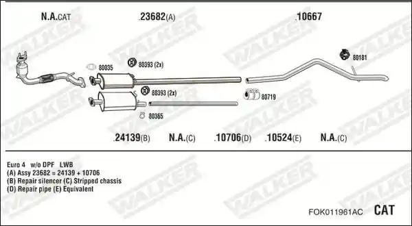 WALKER FOK011961AC