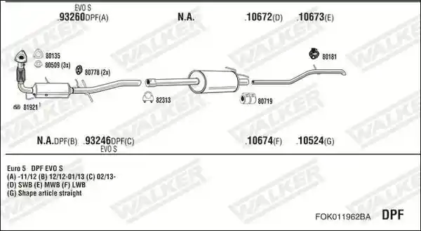 WALKER FOK011962BA