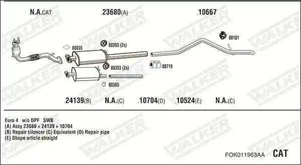 WALKER FOK011963AA
