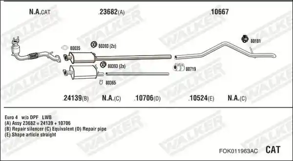 WALKER FOK011963AC
