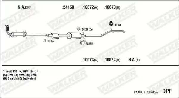 WALKER FOK011964BA