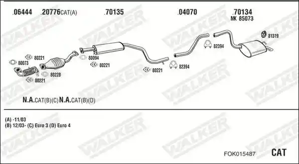 WALKER FOK015487 WALKER FOK015487