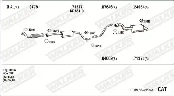 WALKER FOK015491AA
