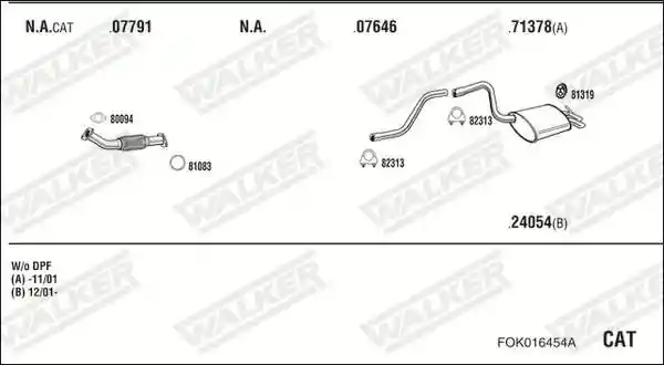 WALKER FOK016454A WALKER FOK016454A