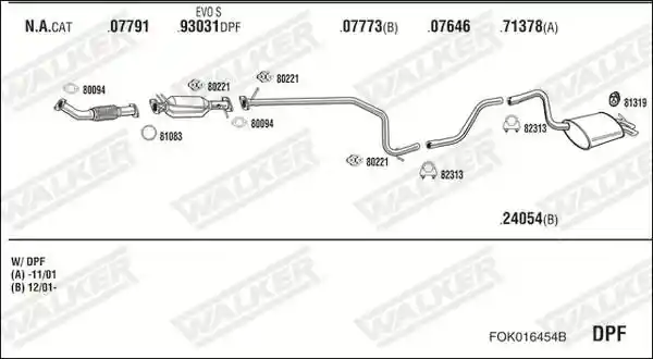 WALKER FOK016454B WALKER FOK016454B