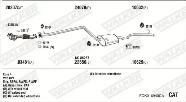 WALKER FOK016940CA