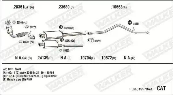 WALKER FOK019570AA