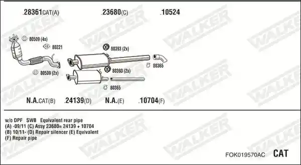 WALKER FOK019570AC