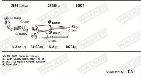 WALKER FOK019571AC