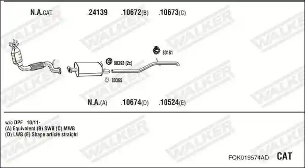 WALKER FOK019574AD