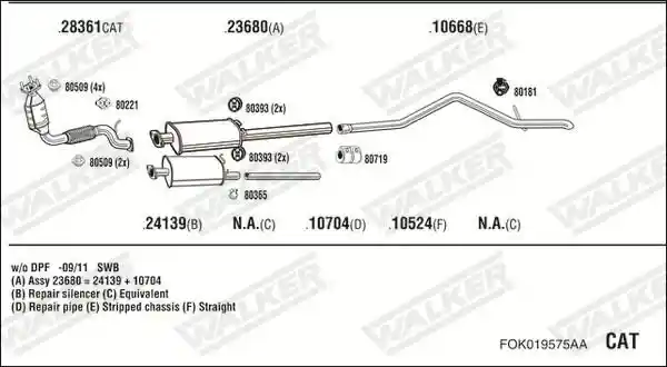 WALKER FOK019575AA