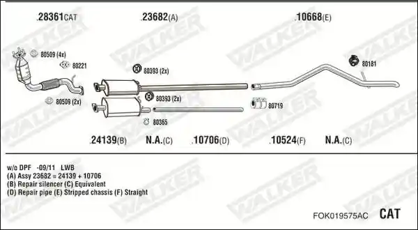 WALKER FOK019575AC