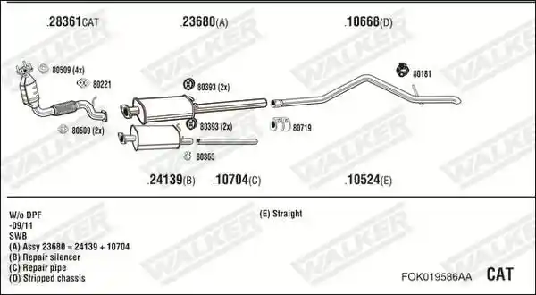 WALKER FOK019586AA