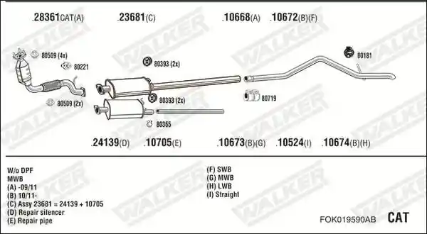 WALKER FOK019590AB