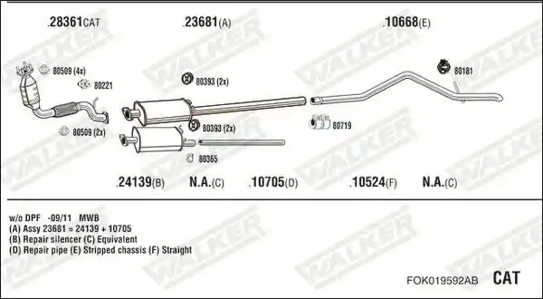 WALKER FOK019592AB