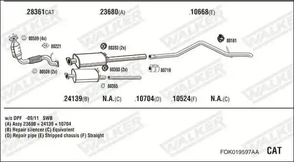 WALKER FOK019597AA