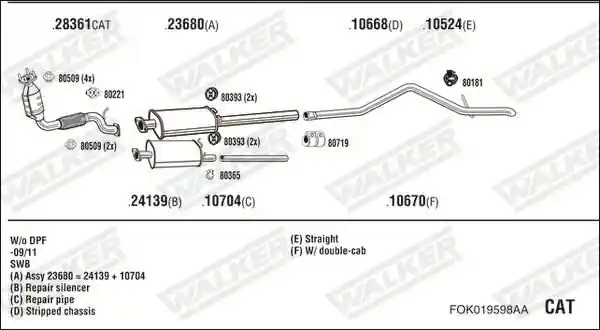 WALKER FOK019598AA