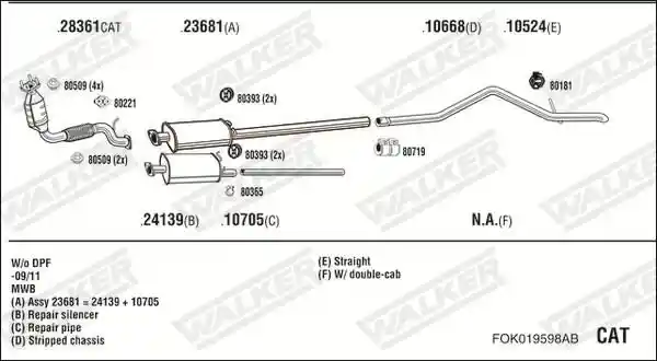 WALKER FOK019598AB