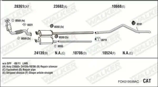 WALKER FOK019599AC