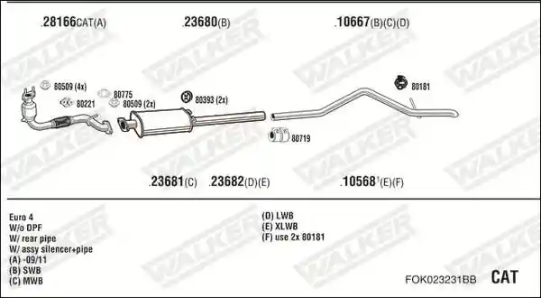 WALKER FOK023231BB