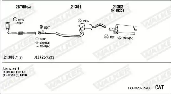 WALKER FOK028732AA