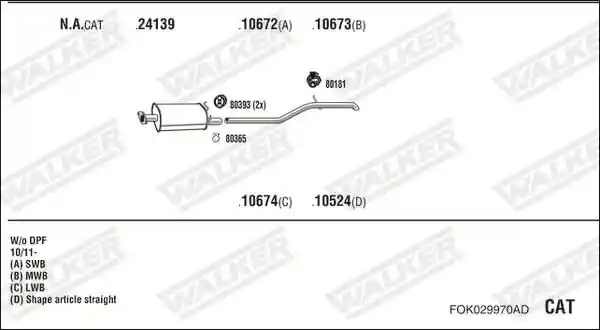WALKER FOK029970AD