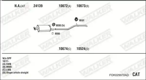 WALKER FOK029972AD