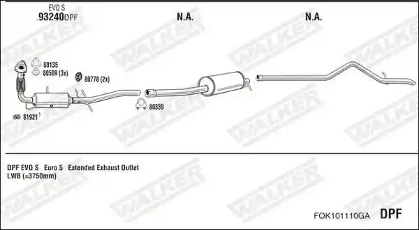 WALKER FOK101110GA