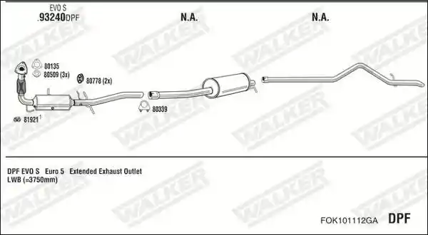 WALKER FOK101112GA