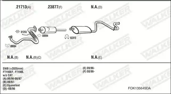 WALKER FOK135645DA