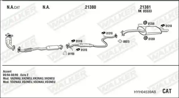 WALKER HYH04539AB