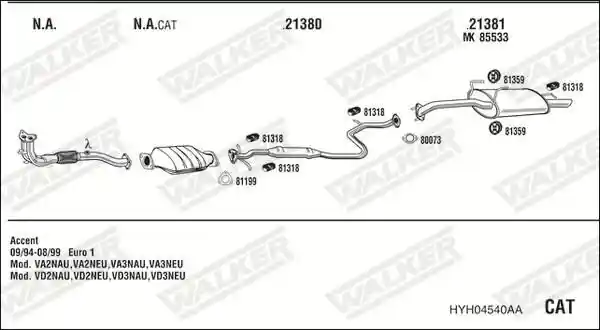 WALKER HYH04540AA